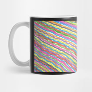 Rainbow Waves Abstract Print Mug